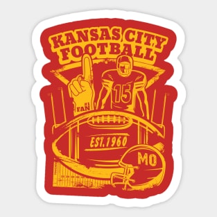 Kansas City Retro Vintage KC Football Missouri 2021 Gift Sticker